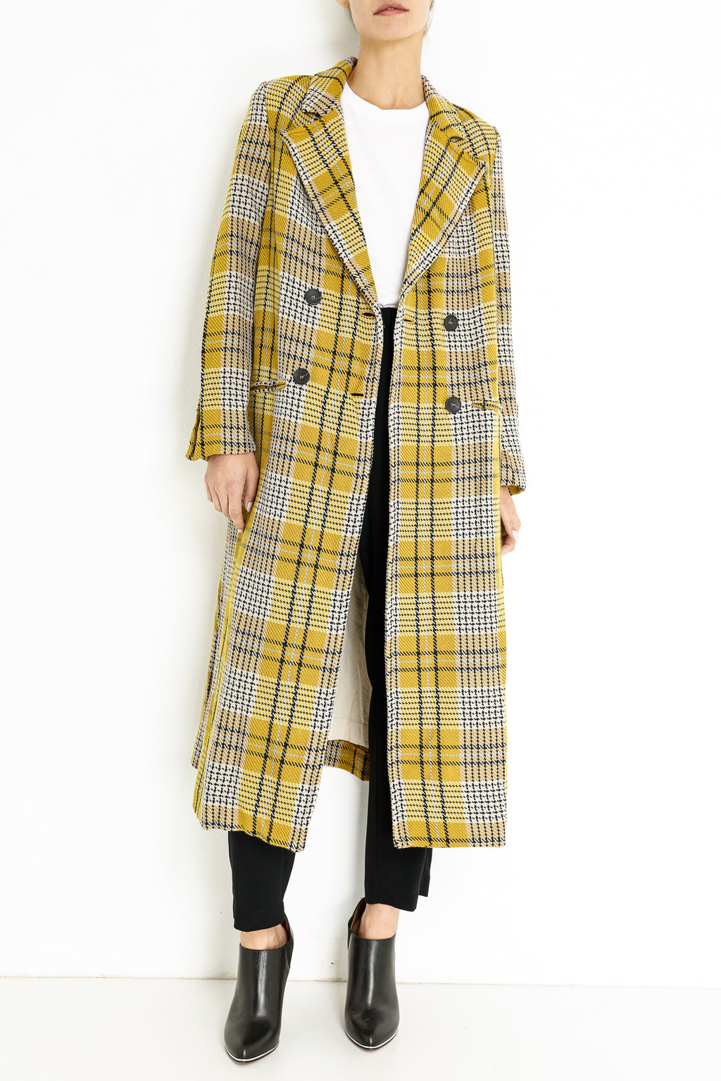 Topshop hot sale tartan coat