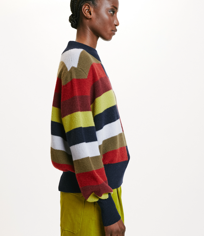 TOHOKU SWEATER - BLU MULTICOLOR