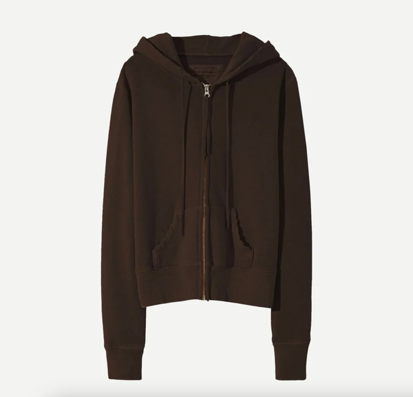 CALLIE ZIP UP HOODIE - COCOA