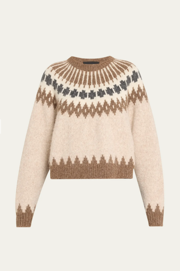 ALENA SWEATER - OATMEAL FAIRISLE