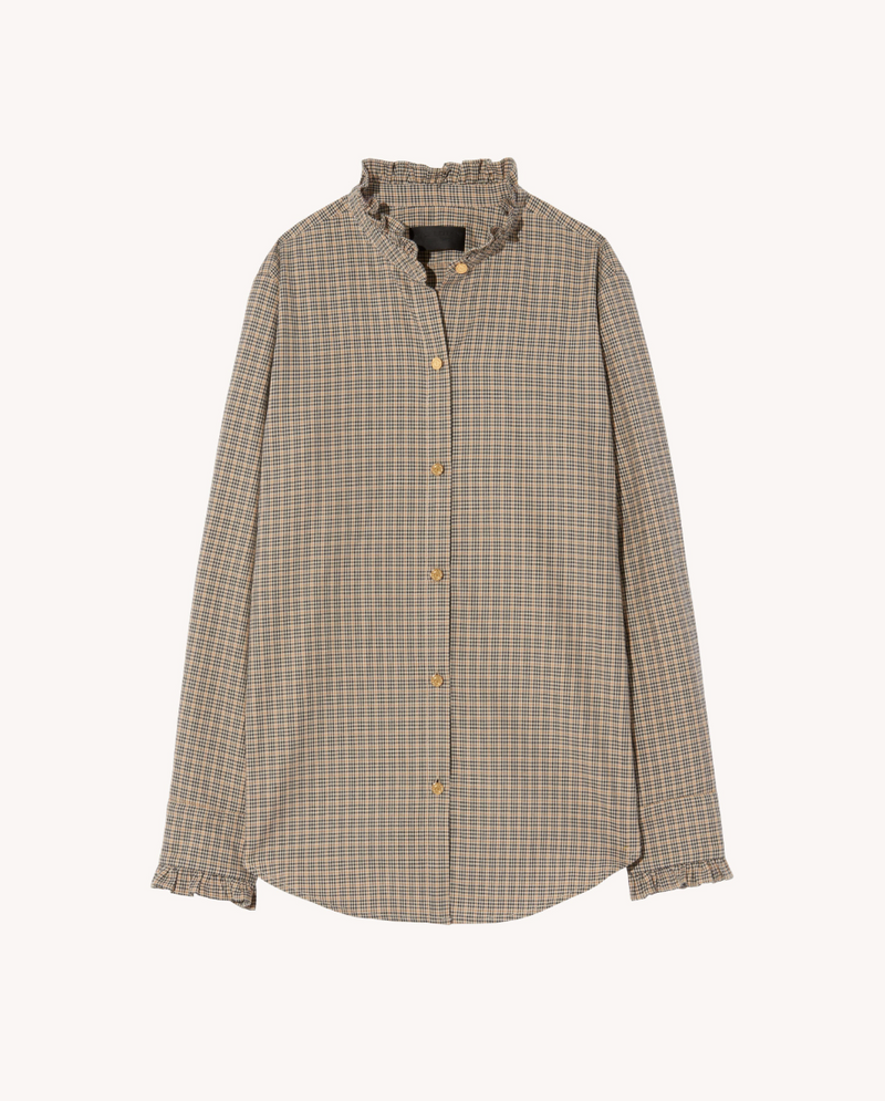 LYDIA SHIRT - HONEY CHECK