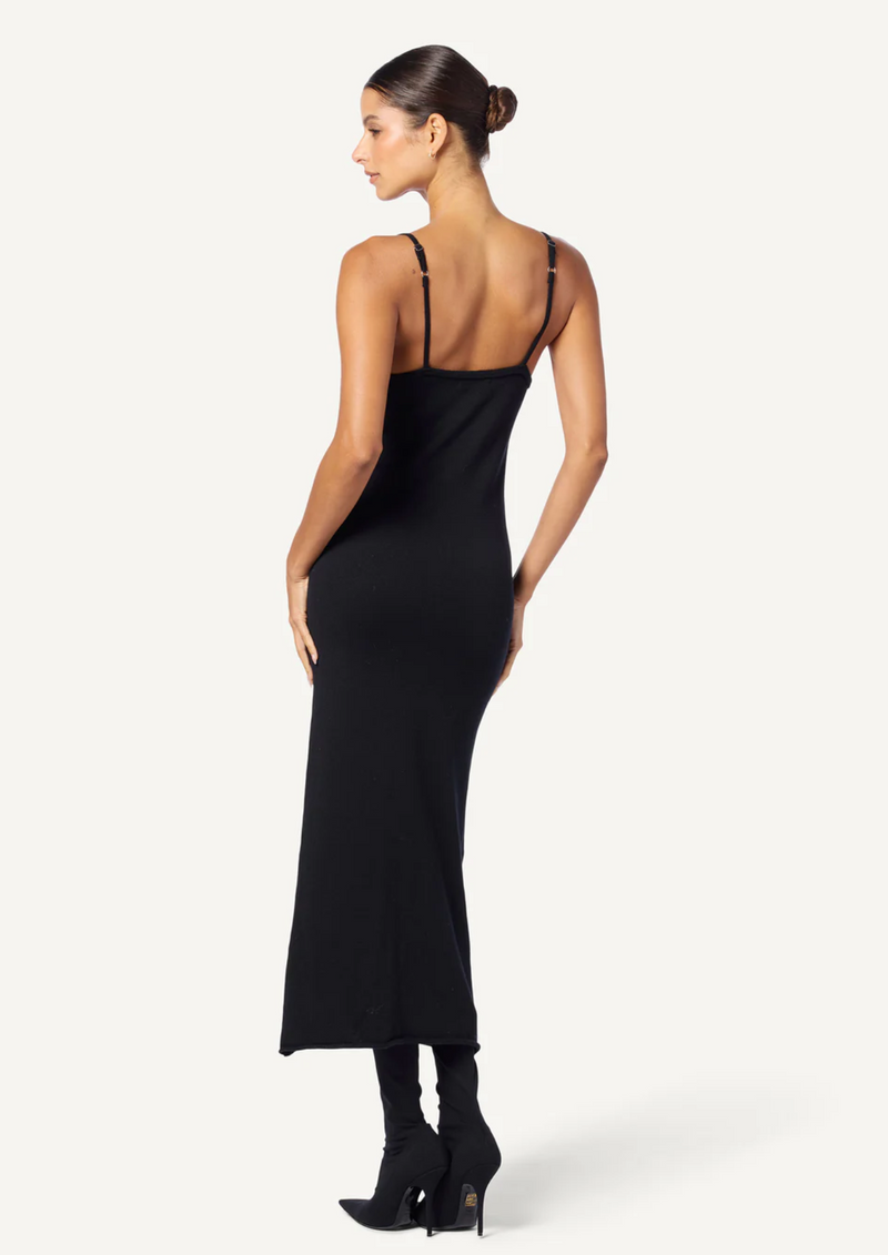 MARELLA V-NK CAMI DRESS - BLACK