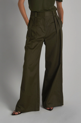 ARGO WIDE LEG TROUSER - OLIVE