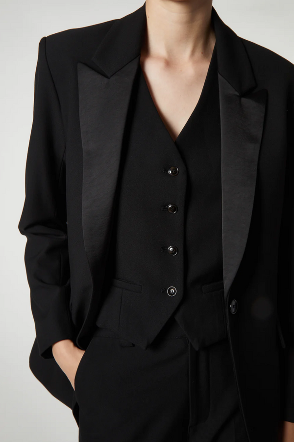 DYLAN TUXEDO JACKET - BLACK