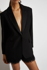 DYLAN TUXEDO JACKET - BLACK