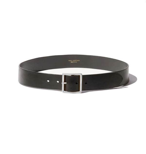 MARCELA BELT - BLK W/ANTIQUE SILVER BUCKLE