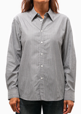 YORKE SHIRT - BLACK/WHITE STRIPE