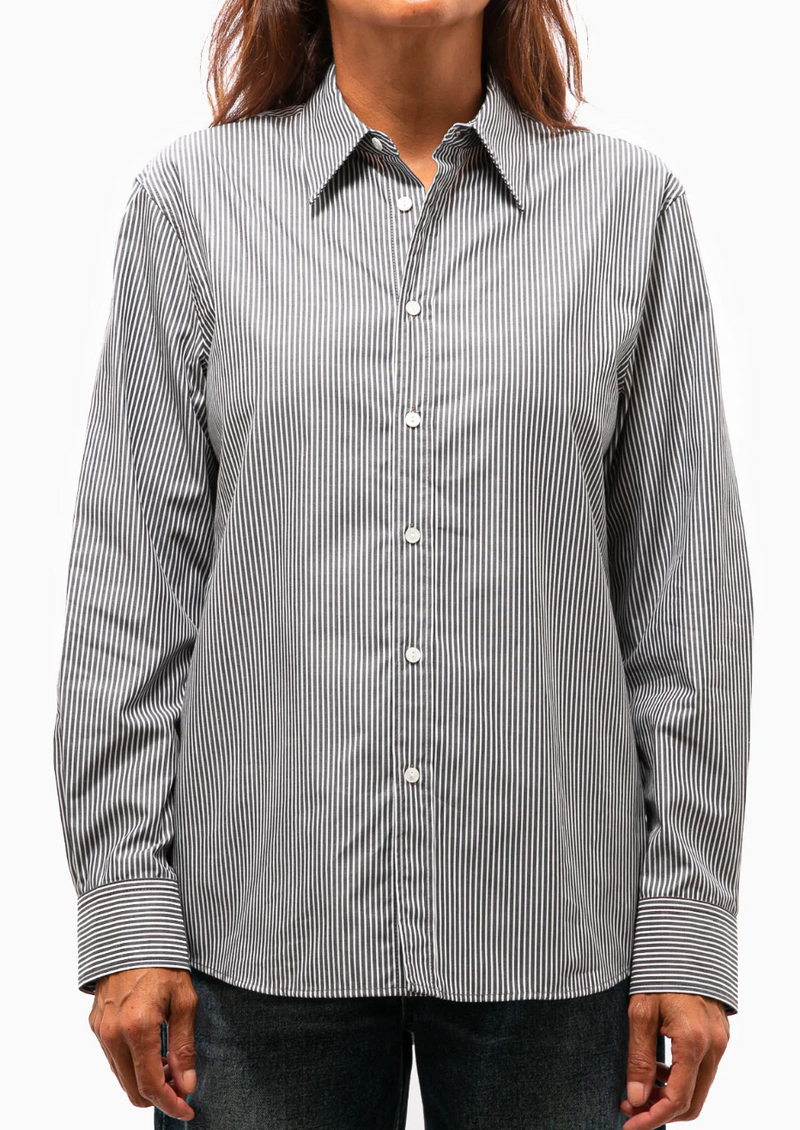 YORKE SHIRT - BLACK/WHITE STRIPE