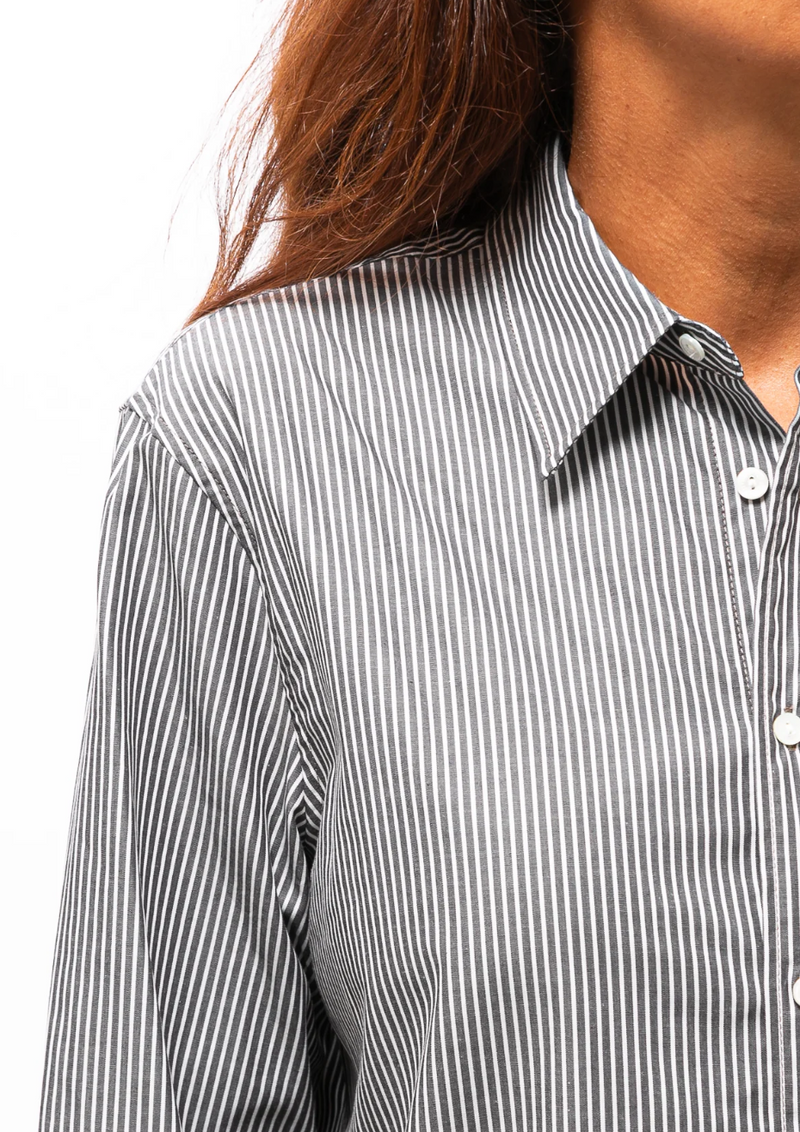 YORKE SHIRT - BLACK/WHITE STRIPE