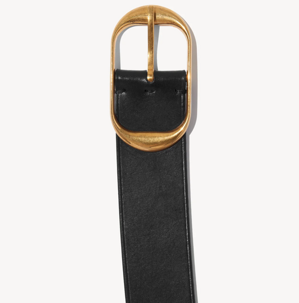 AVERY BELT - BLACK W/ANTIQUE BRASS BUCKLE