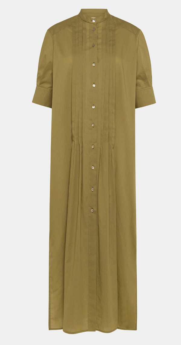 SEAN DRESS IN COTTON VOILE - AVOCADO